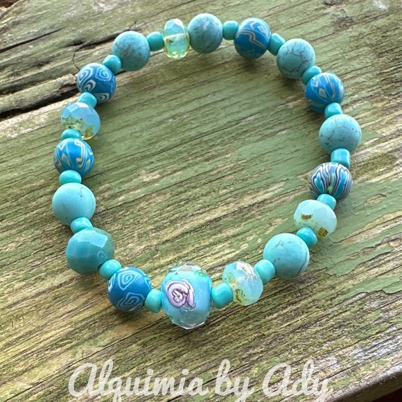 Alquimia by Ady Selenite Beaded Bracelet - Picture 1 of 1